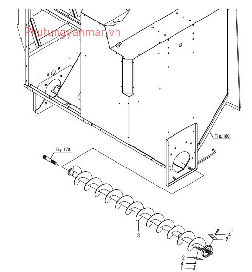 Trống cuốn hạt dưới